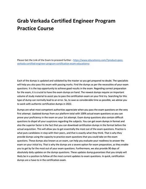 Verkada Certified Engineer Program.